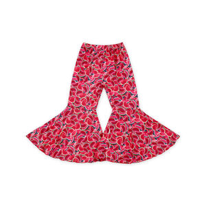 Ensemble de vêtements assortis TZ-033-ZXN, t-shirt à manches courtes imprimé ananas et pantalon pattes d'éléphant, ensemble de 2 pièces à fleurs, 2022 - Product Image 3