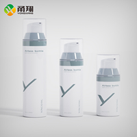 Flacon pompe cosmétique mat en plastique PP sans air 30ml 50ml 75ml pour soins de la peau et crème solaire, personnalisable avec logo