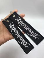 Porte-clés personnalisés avec logo Anime, broderie, tissage, sublimation, en tissu thermocollé, accessoire promotionnel pour l'aviation