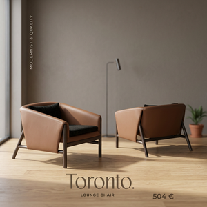Fauteuil de salon moderne en cuir PU écologique avec accoudoirs rembourrés, pieds en bois et dossier rembourré pour salon, chambre et hôtel - Product Image 2