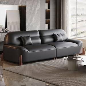 Sofá de cuero de estilo crema de alta calidad, sofá suave de nuevo diseño para sala de estar, sofá minimalista bonito para el hogar, sofá barato personalizable - Product Image 6