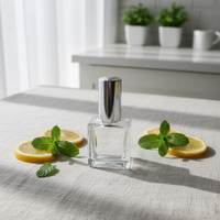 Flacon de parfum cylindrique en verre coloré, 10 ml, design simple et créatif, emballage cosmétique vide avec bouchon à vis, sérigraphié