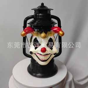 Halloween Clown Lantern Prop With Voice Activation Portable Skull Decoration For Party Atmosphere - Product Image 1