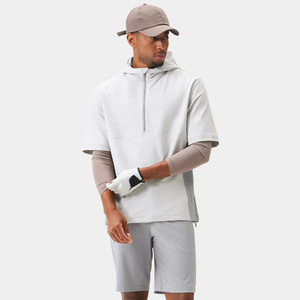 2026 Custom Logo Golf Vest <strong>Men's</strong> Quarter Zip Short Sleeve Windshirt Golf <strong>Pullover</strong> for <strong>Men</strong> - Product Image 4