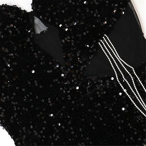 Elegante Formele Avondjurk Hoge Split Jurk <span class=keywords><strong>Prom</strong></span> Party Sweep Trein Lovertjes Maxi Lange Jurken Voor Vrouwen - Product Image 5