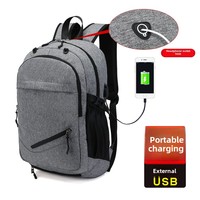 Sac à dos de basket-ball imperméable en tissu Oxford pour homme avec port de charge USB Sac d'école pour étudiant en ordinateur de 15.6 pouces