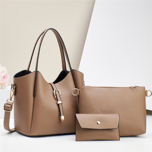 Vintage Fashion Four-piece PU Leather Simple Shoulder Bags <b>Cheap</b> <b>Purse</b> Wholesale Women Handbags - Product Image 3