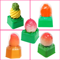 Es Krim PoPI CAT Grade Ekspor 3D Art Rasa Campuran Nanas Jeruk Leci Persik Mangga untuk Bisnis Ritel Supermarket Kotak Campuran