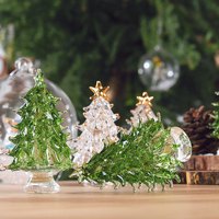 Ornement de Noël en cristal, cadeau de Noël en vitrail pour femmes, décoration de maison unique et créative