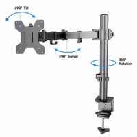 Nouveau support de moniteur colonne professionnel à bras unique pour bureau, construction robuste en acier, capacité de charge 10 kg, hauteur réglable
