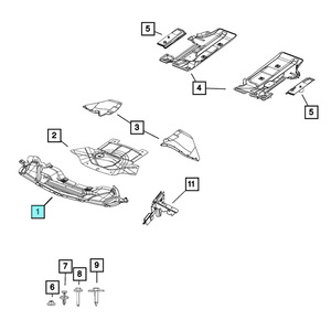แผ่นกันกระแทกใต้ท้องรถดอดจ์ ชาลเลนเจอร์ ปี 2019 2020 รุ่น 68085541AC คานเสริมพลาสติก - Product Image 4