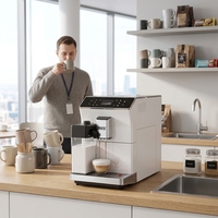 Machine à expresso entièrement automatique intelligente pour la maison avec réservoir à lait, cappuccino, latte, café