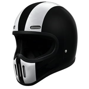 Casco de Motocicleta Retro Integral de Fibra de Vidrio - Rojo y Blanco - Diseño Clásico - Compatible con Bluetooth - DOT / 3C - Directo de Fábrica - Product Image 3