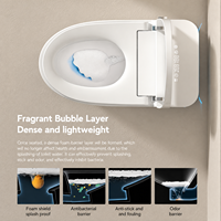 DaYan Toilette intelligente avec commande vocale, couvercle à ouverture automatique, anti-éclaboussures, affichage numérique à bulles, siège chauffant et veilleuse, vente en gros pour la revente