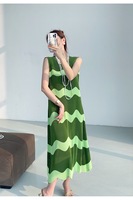 Robes longues plissées Miyake Y2K pour femmes, grande taille, style vintage, décontractées, pour soirée ou bureau