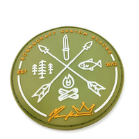 Patch en caoutchouc pvc souple personnalisé, étiquette de vêtement cousue avec logo en relief pour sac à main