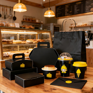Scatole Personalizzate con Logo per Alimenti, Confezioni per Ciambelle e Waffle, Scatole di Carta all'Ingrosso per Pasticceria, Dessert, Dolci da Asporto, Biscotti e Torte - Product Image 4