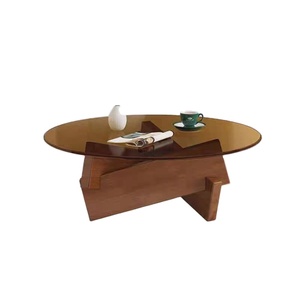 Đồ nội thất phòng khách đặt sang trọng Kính Bàn cà phê hiện đại ghế sofa cuối trung tâm bảng Kính Bàn cà phê cho nhà - Product Image 2