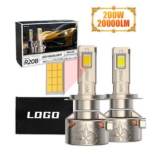 Bombilla LED OEM de 200w, 20000lm, 6500K, 4300K, Canbus, H1, H4, H7, H11, HB3, HB4, 9005, 9006, de Alta Potencia, para Faros Delanteros de Automóvil - Product Image 1