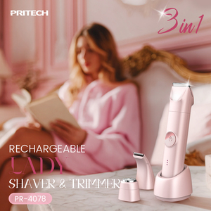 PRITECH 3'ü 1 Arada Su Geçirmez IPX6 Tüy Alma Makinesi Profesyonel Bikini Düzeltici Şarj Edilebilir Epilatör Vücut Elektrikli Tıraş Makinesi Kadınlar İçin - Product Image 6