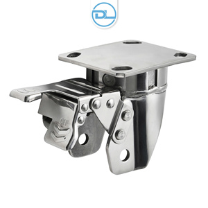 Soportes de Ruedas de Acero Inoxidable de Alta Resistencia, Ruedas Resistentes, Diseño Anticorrosión, Grado Alimenticio, OEM Personalizable, Tamaños de 4 a 8 Pulgadas - Product Image 5