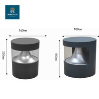 Lampe de colonne LED extérieure étanche IP65 en aluminium avec alimentation DC/AC et contrôle par application pour jardin, hôtel, clôture, maison et usage rural