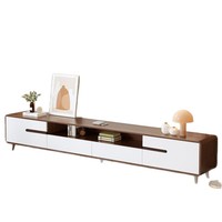 Meuble TV et meuble de sol en bois moderne, extensible et réglable, avec table basse intégrée, pour appartement, salon et chambre