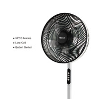 Usine Offre Spéciale 16 pouces 3 vitesses bouton contrôle inclinaison réglable large oscillation norme ue circulateur d'air piédestal ventilateur sur pied