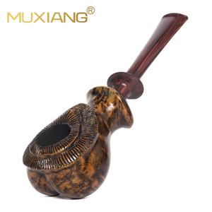 ท่อยาสูบจีนแกะสลักด้วยมือมีสไตล์ไปป์พร้อมปากสีแดงผลิตจากรากหญ้าอิตาลี - Product Image 1