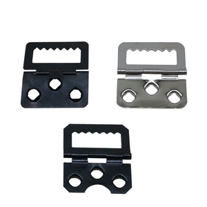Three Hole Hinge E1429B Stainless Steel Folding <b>Black</b> Silver Photo <b>Frame</b> Hardware Backplate Concealed Hook Durable - Product Image 1