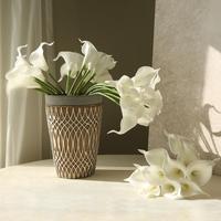 Fleur de calla artificielle blanche unique de 35 cm, style bohème, pour bouquets de mariage, décoration et arrangements floraux
