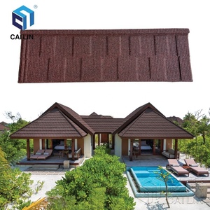 Tuile de toit de couleur brique, tôles de toiture en aluminium et zinc revêtues de pierre 0,4 mm Prix <span class=keywords><strong>Gambie</strong></span> Congo Libéria Sierra Leone - Product Image 5