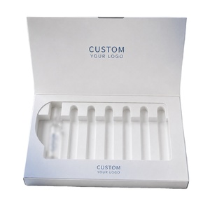 Boîte d'emballage personnalisée pour peptides, flacon de 3 ml, carton ivoire, dorure à chaud, qualité supérieure pour usage promotionnel et exposition - Product Image 2