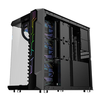 Boîtier PC ATX SNOWMAN 2026 de haute qualité avec logo personnalisable, tour d'ordinateur de jeu avec panneau en verre et bande lumineuse RGB