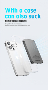 Customized logo Mag 10000mah batteria portatile sottile Mini caricatore veloce 15W Mini Wireless Power Bank magnetico - Product Image 5