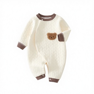 ชุดนอนเด็กอ่อนแขนสั้นลายสมอเรือน่ารัก ผ้าฝ้าย 100% ระบายอากาศ ป้องกันแบคทีเรีย ติดกระดุมแป๊ก ไซส์ 0-3 เดือน - Product Image 3