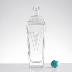 Vodka licor <span class=keywords><strong>gin</strong></span> Ron tequila FORMA DE <span class=keywords><strong>V</strong></span> muchas escaleras botella de vidrio artística whisky brandy licores botella de vidrio - Product Image 2