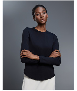 Sunquest Áo tập gym dài tay cho nữ áo thun thể thao vừa vặn thon gọn cổ tròn áo yoga co giãn mềm mại kiểu phương thức thoáng khí - Product Image 5