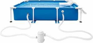 <span class=keywords><strong>Piscine</strong></span> rectangulaire pour animaux de compagnie <span class=keywords><strong>INTEX</strong></span> 48404, facile à <span class=keywords><strong>installer</strong></span>, en PVC bleu, avec filtre, <span class=keywords><strong>pompe</strong></span> et rampe, 2,29 m x 1,52 m x 46 cm - Product Image 4