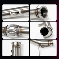 GRWA Downpipe personnalisé N47 pour BMW Série 1 116d 118d 120d 123d E81 E82 E87 E88 2,5 pouces en acier inoxydable 304 avec catalyseur