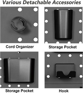 Organisateur <span class=keywords><strong>de</strong></span> <span class=keywords><strong>bureau</strong></span>, étagère <span class=keywords><strong>de</strong></span> rangement <span class=keywords><strong>DIY</strong></span>, organisateur <span class=keywords><strong>de</strong></span> panneau perforé personnalisé pour casque, manette <span class=keywords><strong>de</strong></span> jeu, petits objets - Product Image 4