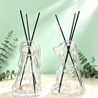 Diffuseur de parfum sans flamme en verre, style nordique, pot-pourri transparent pour chiots, ornement décoratif pour la maison, 100% naturel