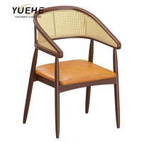 Vente en gros de meubles de restaurant chaise table basse ronde noire tables à manger chaises avec 6 chaises ensemble meubles de salle à manger