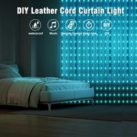 Lumières de rideau intelligentes avec application, affichage LED personnalisable (texte et images), guirlande lumineuse LED RGB intelligente, contrôle des lumières de rideau LED RGB