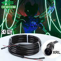 Barre lumineuse néon flexible noire 24V XLR 360 D30/25/22, tube néon flexible noir, contrôle DMX, corde lumineuse néon noire pour club de rave