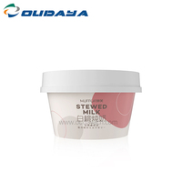 Envase Tipo Tina de Plástico PP Inyectado Desechable de 170ml 100g para Gelato y Yogur con Tapa y Cuchara