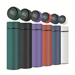 Tasses isothermes numériques en acier inoxydable, gourde intelligente à LED avec affichage de la température - Product Image 1