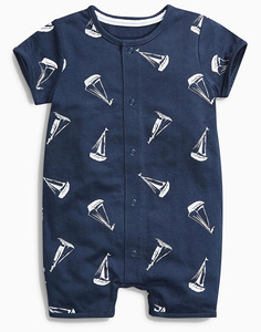 Ropa de Bebé Unisex de Algodón con Diseño de Moda 2017, Mono con Estampado de Barco de Dibujos Animados - Product Image 2
