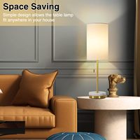 Lampe de table en métal au design moderne, lumière latérale décorative verticale pour salon, bureau, LED écologique, interrupteur à bouton-poussoir
