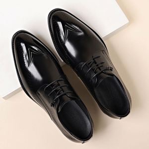 New Model Business-Grade Top-Grain Cowhide Men's Leather <b>Shoes</b> Wedding Business Casual Breathable <b>Height</b> <b>Increasing</b> Waterproof - Product Image 2